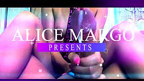 blonde babe gets big cum after handjob fun