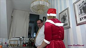 Old Man Fucks Young 18+ Teen On Christmas Eve With Big Tits And Pussy Licking!