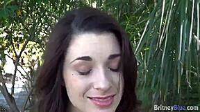 Britney Blue Intensely Rubs Pussy With Dildo