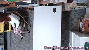 A real redheaded teen with small tits gets caught in a high-definition reality scene.