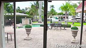 Crazy hot blonde teen bent over for blowjob and hardcore 😍