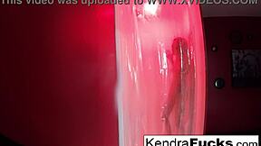 Hot Kendra Cole masturbates in the shower