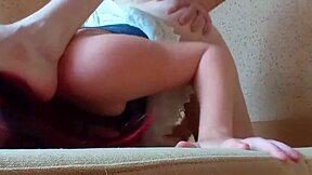 Guy fucks redhead hard with foot on face