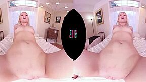 Vrhush Ash Hollywood performs striptease and masturbates in POV VR