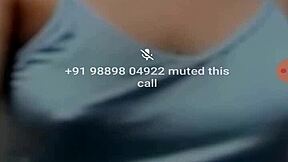 Indian college girl fingers pussy on video call.