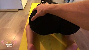 fucking asian anna in room during yoga attempt