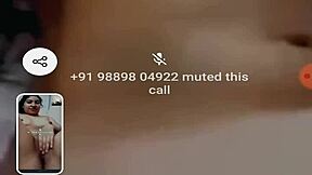 Indian college girl fingers pussy on video call.