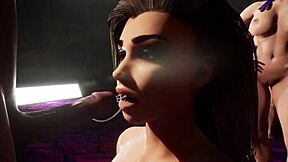 Sexy girls wait for their turn in a fun game