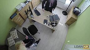 Sweet babe trades sissy for intense drilling in naughty loan casting!