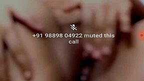 Indian college girl fingers pussy on video call.