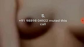 Indian college girl fingers pussy on video call.