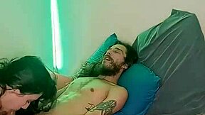 Delicia De Macho Sucks Dick Then Rides It Hard In Complete Red Video