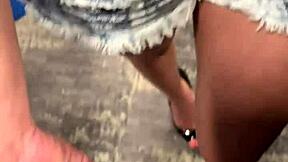 Blonde teen squirts fucking stranger in social media pov 😏