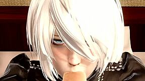 Nier Automata 2B explores 3D hentai adventures