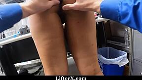 i caught this teen shoplifter bent over the table and fucked her hard - lifterx