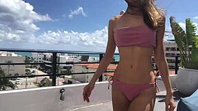 Skinny Blonde Gina Gerson Teases with Hardcore Sex and Cumshot