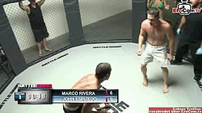 Is this curvy ebony slut winning the contest with her big natural tits in interracial sex?