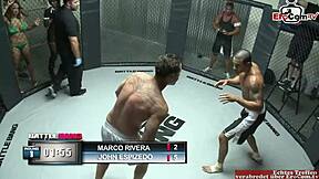 Is this curvy ebony slut winning the contest with her big natural tits in interracial sex?