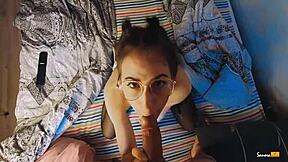 Girl Sucks Cock Early and Misses Work