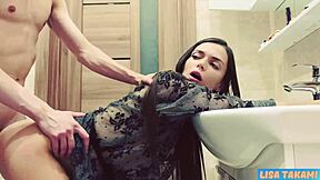 Lisa Takami Seduces Stepbrother for Pussy Creampie