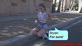 Teen Babe Deepthroats Fat Cock in Glamour Scene. Watch Her Take It All!