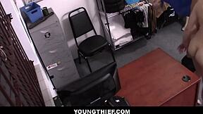 big tits blonde shoplifter fucks guard 😏