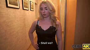 blonde angelface turns whore for expensive furniture, rough sex