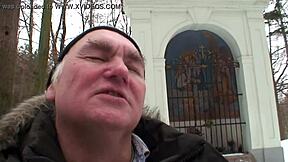 Yo, this teen got drilled hard in the snow!