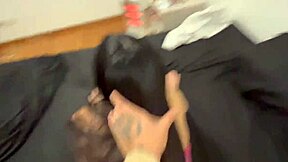 my friend's girlfriend asks me to fill her petite pussy with semen