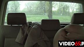 Polish Teen Caresses Herself In The Car For High Definition Pleasure