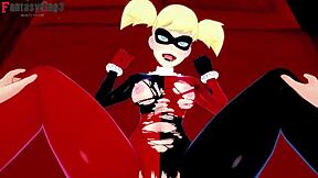 Harley quinn feels intense pleasure in pov missionary fuck