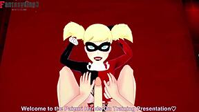 Harley quinn feels intense pleasure in pov missionary fuck