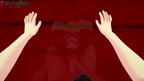 Harley quinn feels intense pleasure in pov missionary fuck