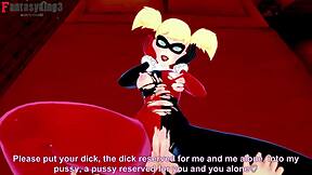 Harley quinn feels intense pleasure in pov missionary fuck