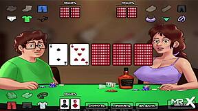 i won strip poker in summertime saga and ripped her clothes