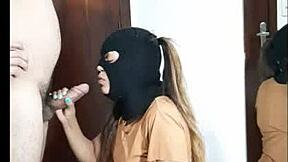 housewife sucked his BIG COCK with care