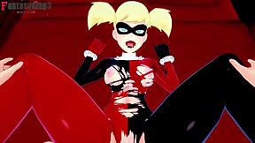 Harley quinn feels intense pleasure in pov missionary fuck