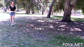 naughty babe sucks wet cock in pov blowjob, ready for perverted sex action.