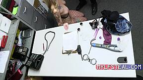 Milf Caught Stealing In Garage, Punished With Rough Foursome Sex