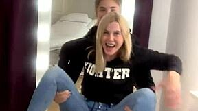 Two hot RUSSIAN hotties DECIDE to INDULGE in front of the CAMERA, look at these JUICY TITS