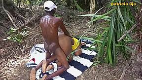 Patricia Displays Wide Wet Creampie Pussy Fucked Outdoor