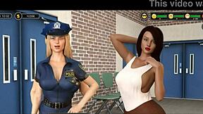 yo, horny police girl bangs tiny teen hard with huge assets!