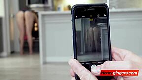 Ginger hottie seduced by stepbrother into getting drilled in the kitchen?