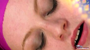 Short-Haired Cute Redhead Licks Lollipop Before Sucking Cock