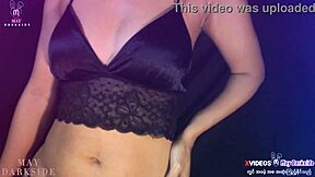 Myanmar girl shows petite asian features in solo scene