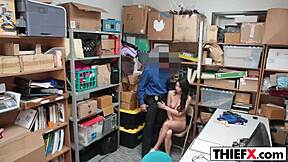 Taylor May Learns Not to Swipe Again After Office Burglar Punishment. Blowjob and Monster Cock Fuck in Hardcore Ass Scene.