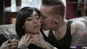 Asian Teen 18+ Enjoys Intense Action From Behind