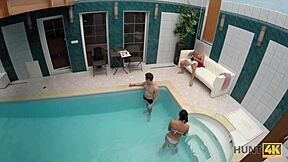 Hunt4k babe craves poolside fun with owner