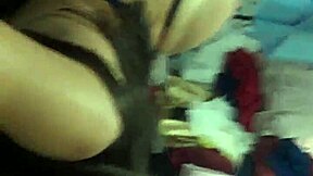 Flavia and Pamela cum intensely twice in the sewing atelier, almost getting caught