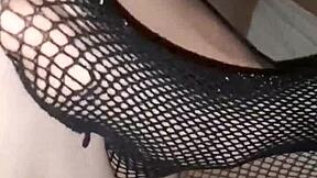 19 year old gets fucked feet in fishnet stockings, feel it?